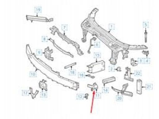 Uchwyt Mocowanie Wspornik Ślizg Lampy Lewy Mercedes W205 A2056203401