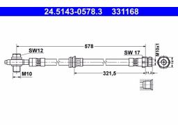 24.5143-0578.3 Przewód Hamulcowy Elastyczny Ate