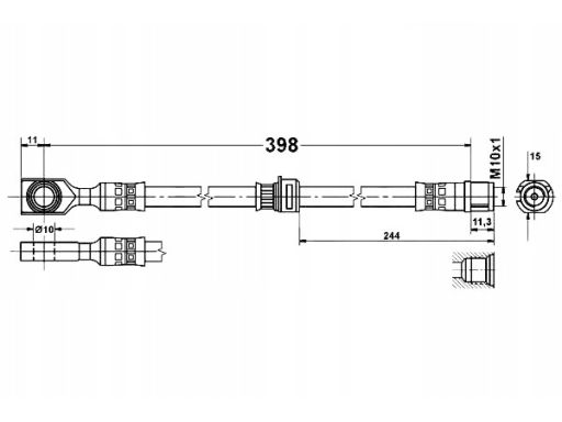 24.5241-0396.3 Przewód Hamulcowy Elastyczny Ate