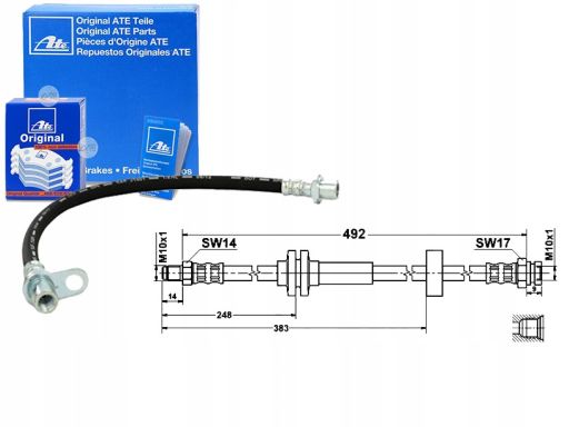 24.5112-0492.3 Przewód Hamulcowy Elastyczny Ate