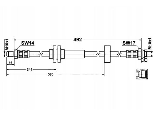 24.5112-0492.3 Przewód Hamulcowy Elastyczny Ate