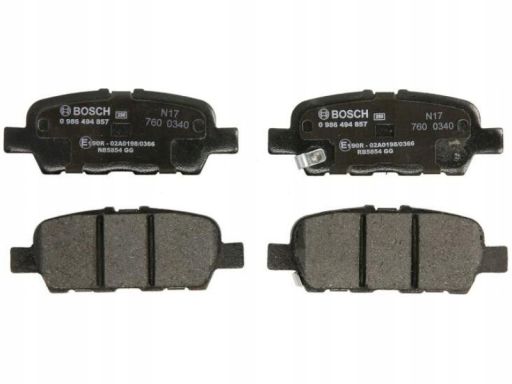 Klocek Hamulcowy Kpl. 0 986 494 857