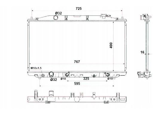 Nrf 53971 Chłodnica Silnika Pasuje Do: Honda Accord Viii 2.4 07.08-