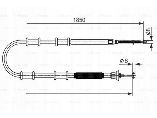 1 987 482 592 Linka Hamulca Postojowego Bosch