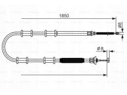 1 987 482 592 Linka Hamulca Postojowego Bosch