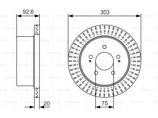 0 986 479 V26 Tarcza Hamulcowa Bosch