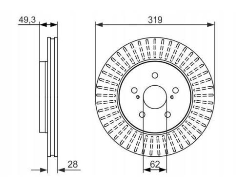 0 986 479 722 Tarcza Hamulcowa Bosch