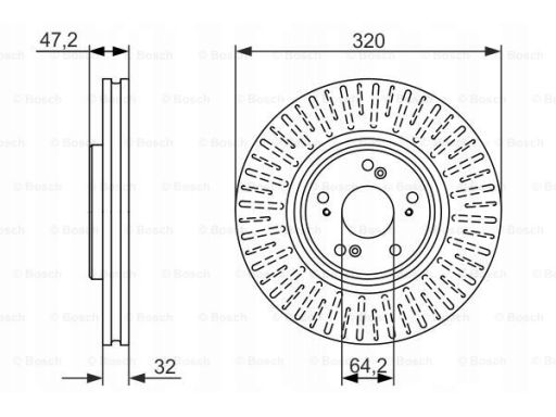 0 986 479 741 Tarcza Hamulcowa Bosch