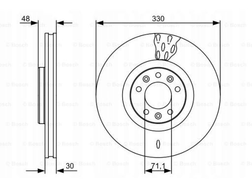 0 986 479 529 Tarcza Hamulcowa Bosch