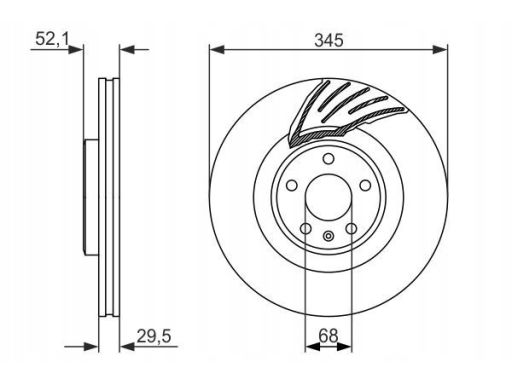 0 986 479 590 Tarcza Hamulcowa Bosch