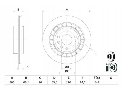 0 986 479 D49 Tarcza Hamulcowa Bosch