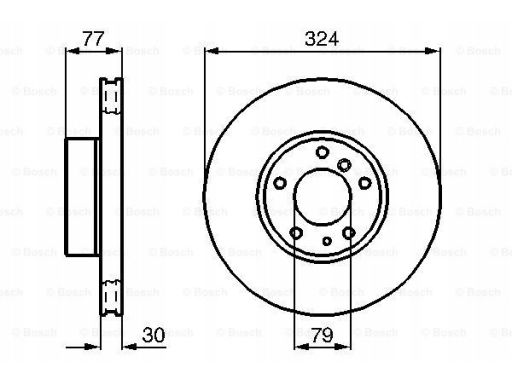 0 986 479 116 Tarcza Hamulcowa Bosch