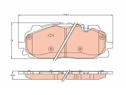 Klocek Hamulcowy Kpl. Gdb2158