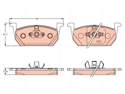 Klocek Hamulcowy Kpl. Gdb2266
