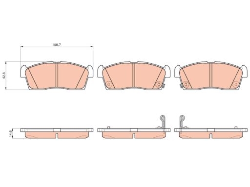 Klocek Hamulcowy Kpl. Gdb1940