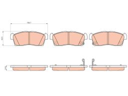 Klocek Hamulcowy Kpl. Gdb1940