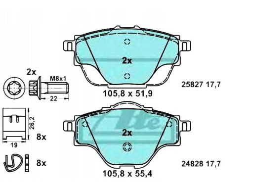13.0470-3872.2 Klocek Hamulcowy Kpl. Ate