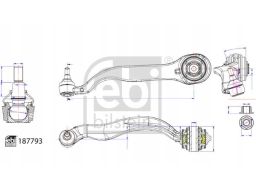 Fe187793 Wahacz Zawieszenia Koła Przód P 17,5/22 Mm Pasuje Do: Mercede
