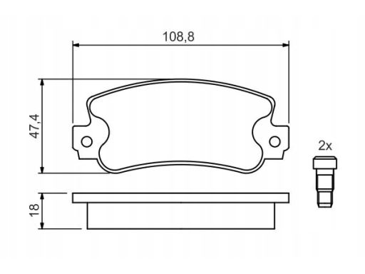 Klocek Hamulcowy Kpl. 0 986 424 098