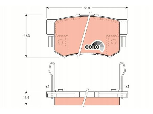 Klocek Hamulcowy Kpl. Gdb3154