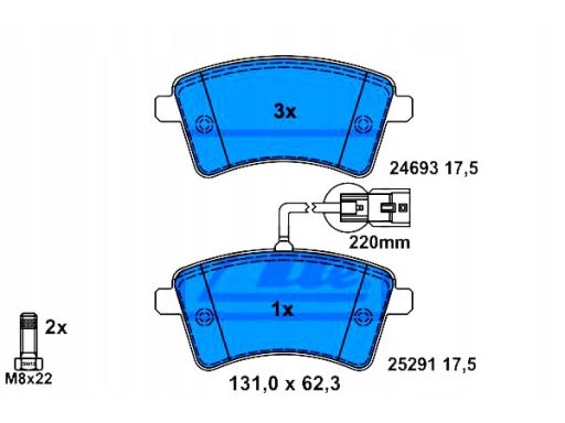 13.0460-2743.2 Klocek Hamulcowy Kpl. Ate