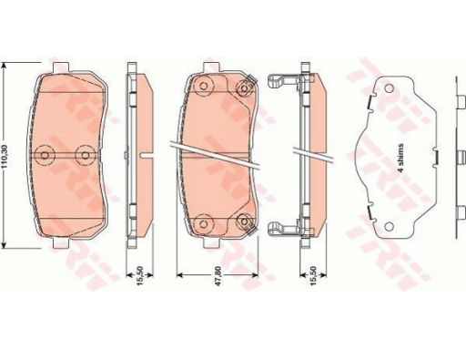 Klocek Hamulcowy Kpl. Gdb3449