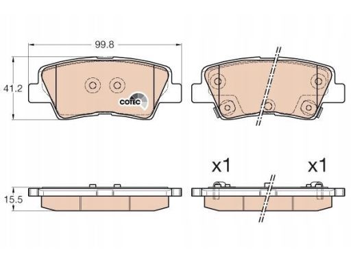 Klocek Hamulcowy Kpl. Gdb3537