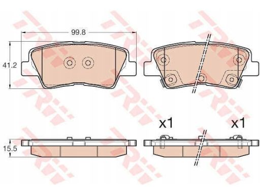 Klocek Hamulcowy Kpl. Gdb3537
