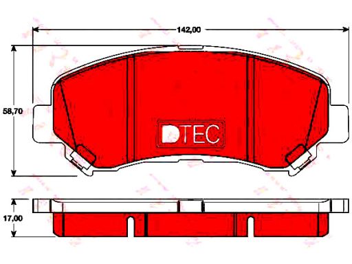 Gdb3467Dte Klocek Hamulcowy Kpl. Trw