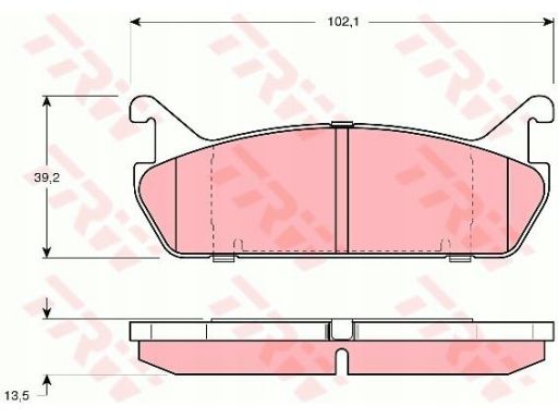 Klocek Hamulcowy Kpl. Gdb887