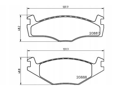 2088708 Klocek Hamulcowy Kpl. Textar