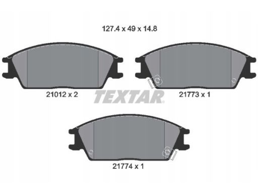 2101202 Klocek Hamulcowy Kpl. Textar