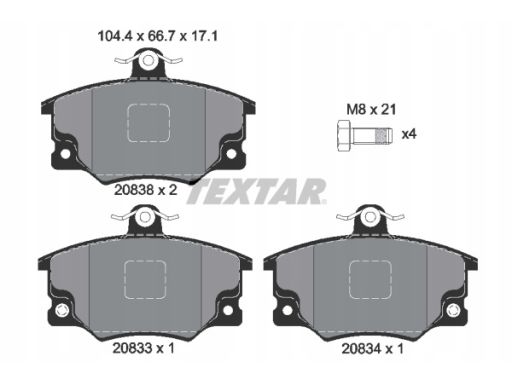 2083302 Klocek Hamulcowy Kpl. Textar