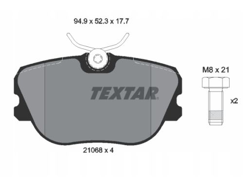 2106804 Klocek Hamulcowy Kpl. Textar