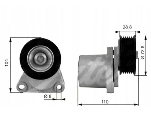 T38204 Napinacz Paska Wieloklinowego Gates