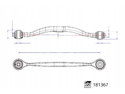 Fe181367 Wahacz Zawieszenia Koła Tył L/P (Góra, Z Przodu, Poprzeczny)