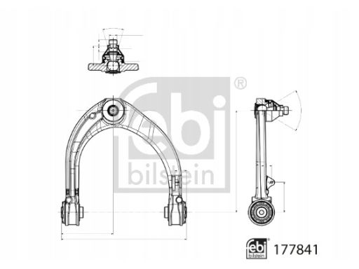 Fe177841 Wahacz Zawieszenia Koła Przód P Góra Przód 19,2 Mm (Aluminiow