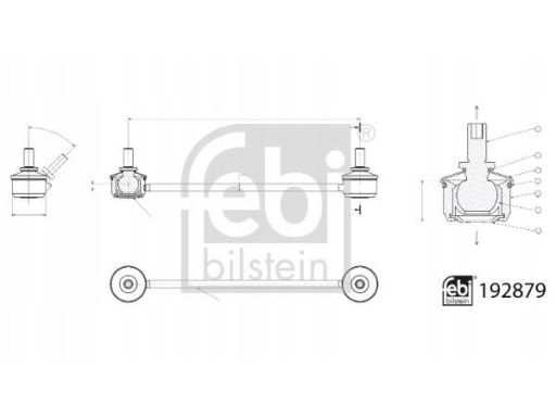 Fe192879 Łącznik Drążka Stabilizatora Tył L/P 140Mm Pasuje Do: Hyundai