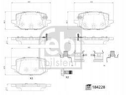 Fe184228 Klocek Hamulcowy Kpl. Tył , Pasuje Do: Nissan Qashqai Iii
