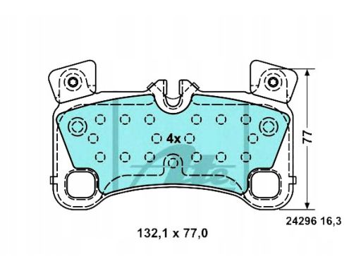 13.0470-4850.2 Klocek Hamulcowy Kpl. Ceramiczny Tył , Pasuje Do: Audi