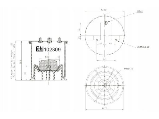 Fe102809 Miech Zawieszenia Pneumatycznego Pasuje Do: Iveco Daily Iv, D