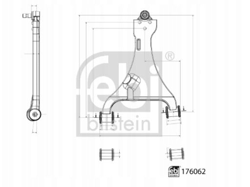 Fe176062 Wahacz Zawieszenia Koła Przód L Góra Góra 17,3 Mm Pasuje Do: