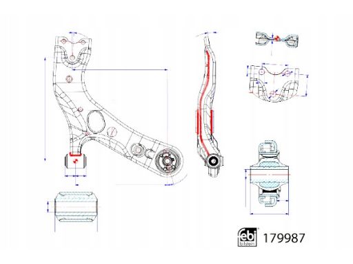 Fe179987 Wahacz Zawieszenia Koła P Dół Przód Pasuje Do: Toyota Rav 4 I