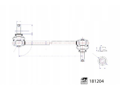 Fe181204 Łącznik Drążka Stabilizatora Przód L/P 251Mm Pasuje Do: Mazda