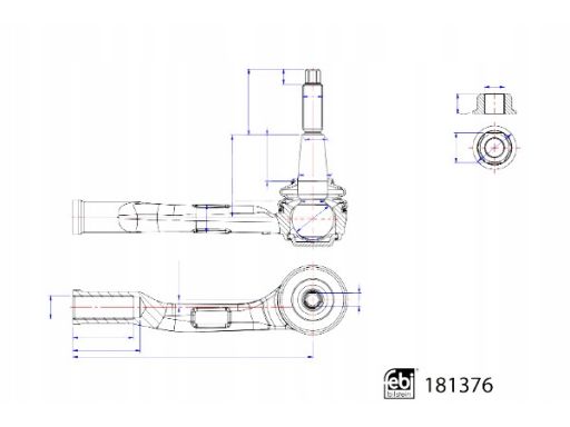 Fe181376 Końcówka Drążka Kierowniczego L Pasuje Do: Opel Astra K, Astr
