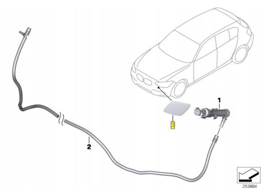 Zaślepka Spryskiwacza REFLEKTORA BMW F20 F21 F22 Prawa 51118053830