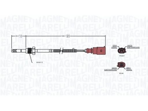 172000029010 Czujnik Temperatury Spalin Magneti Marelli