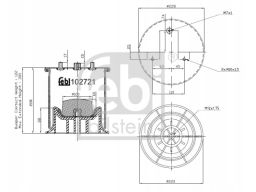 Fe102721 Miech Zawieszenia Pneumatycznego Pasuje Do: Iveco Daily Iv, D