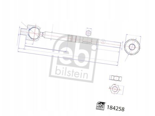 Fe184258 Drążek Kierowniczy Boczny (Bez Końcówki) L/P (Dł.: 243Mm, Z