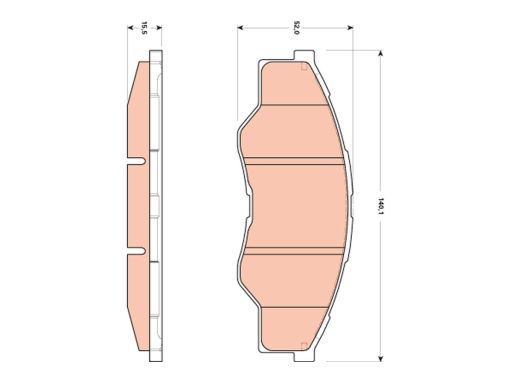 Gdb3500 Klocek Hamulcowy Kpl. Przód , Pasuje Do: Toyota Hilux Vii 2.5D
